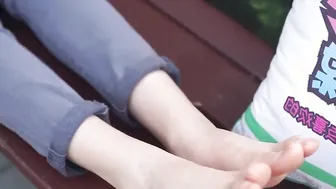 Public Outdoor Asian Teen Foot Fetish