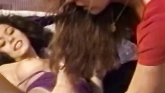 Beautiful lesbians fingering asses and pussies with power