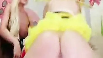 Bad sluts Jessie Rogers fucking inside the couch with her hooters