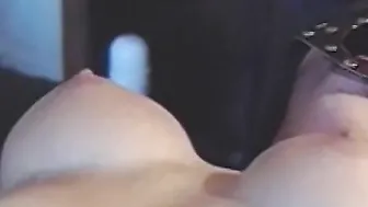 Submissive lesbian gagged and spanked by domina