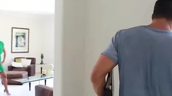 Evita Pozzi fucking into the couch with her melons
