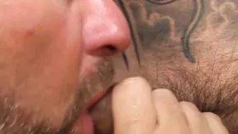 Inked Asian hunk swapping turns with super horny daddy