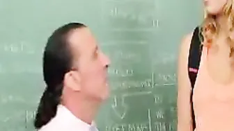 college girl #StellabanXXX - Naughty Teacher's Pet Fucked on Classroom Floor
