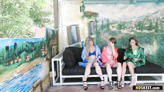 Vulgar BFFs invited their friend for a foursome