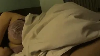 Chihiro Akino is awaken with a camera crew watching and touching her two