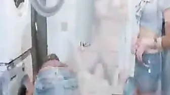 Friend Brett Rossi fucking inside the laundry room with her titted