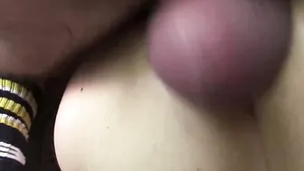 Hunky daddy drills his favorite twink with his bare fat cock