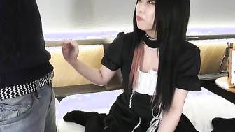 Akane Okawa inside a MMF 3 way where she getting 2 cocks to suck on