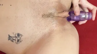 ChickPass - Blonde slut Opal Castle nails her ass with a blue dong