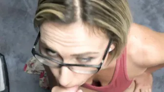 ChickPass - Oral slut Red August is on her knees for a POV blowjob