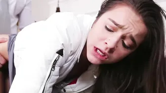 Petite Teen's First Time - Hardcore Anal Sex with Hairy Chest Guy