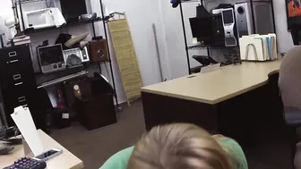 Bubble butt amateur pussy ravaged by big cock pawnshop owner