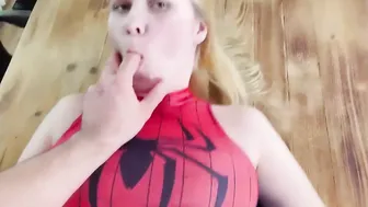 Spider-Maja caught in the web and get fucked hard