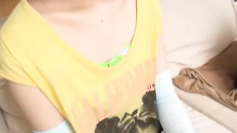 Beauty Shimazaki Rika is banged by a fan at his home