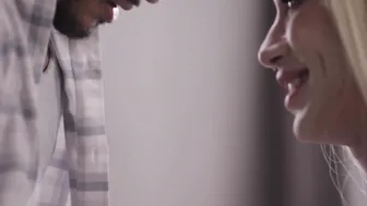 Cute tranny Jenna Gargles moans during hot interracial fuck