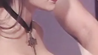 Stunning babe moans during hardcore lesbian BDSM session