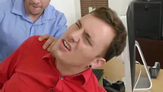 Stress relief in the office when hung hunks fuck wildly