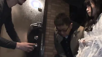 Runa Kobayashi does whatever she is told and a stranger fucks her two
