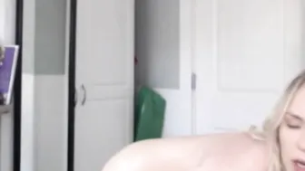 Busty blonde MILF Casca Akashova hot pussy fingering solo