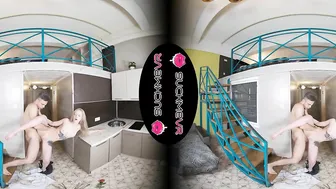 Eva Barbie plays Juliet as her Romeo takes her from behind into VR