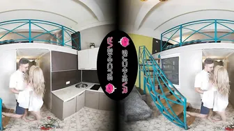 Eva Barbie plays Juliet as her Romeo takes her from behind into VR