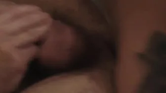 Tattooed TS feeds hunk with warm cum after hard pounding