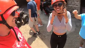 Buggy tour got his Thai girlfriend wet
