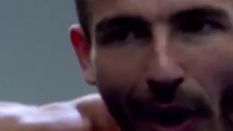 Choked porn video – Inked hunk choked and dominated after losing the match