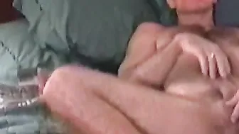 Crazy old geezer waited all day to play with his shaft