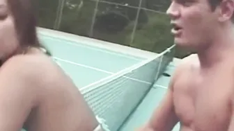 Super Sexy Tera Patrick Was Dicked By Perverted Trainer In A Tennis Court
