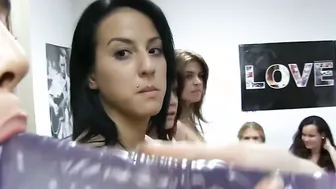 Hazed dyke student humiliated with cock in pussy