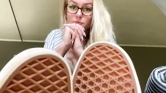 Femdom ShoePlay Sock Removal Foot JOI