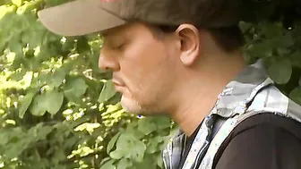 Daddy hard anal session after peeing in front of each other