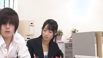 Tomomi Motozawa is banged by 2 of her students