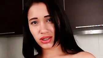 When braces wearing hot Lia Ponce goes out for some clubbing she wears clothes that performance off her short stature