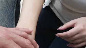Brunette cheats on her boyfriend for cash at a bowling place