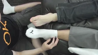 Foot worshiping gay dudes are into real hard anal stuffing