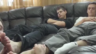 Foot worshiping gay dudes are into real hard anal stuffing