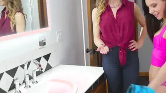 Christie Ricci porn video – Lusty Milana Ricci squirts with MILF stepmom Cherie Deville