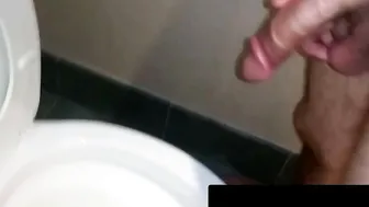 Big dicked hairy dude loves jerking off his rock hard prick