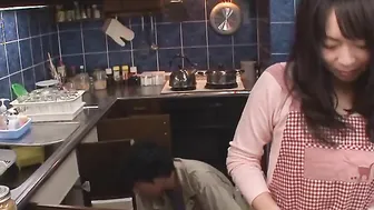 Yummy housewife had wild sex with a plumber