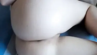 Teen fingering pussy and ass with toy
