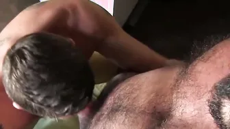 Chris doesnt waste a moment going down on Alessio fat cock