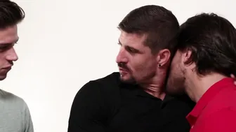 Bottom jock got his hairy ass hammered by two gay friends