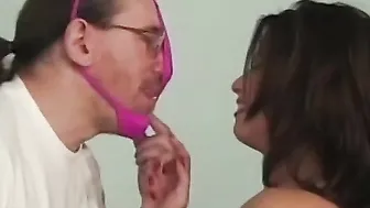 Attractive teenie Violet Love has crazy sex with mature guy