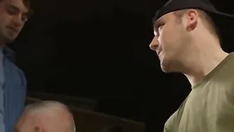 Father and stepson time interrupted with more hard cocks
