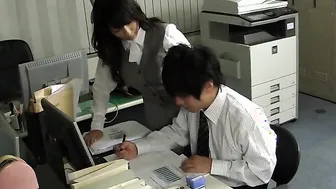 Delicious office lady is very charming all day