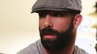 Hairy stud Zayne Roman fed cum after barebacking muscle hunk