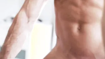 Cute stepson sucked dick and bareback fucked by muscle hunk