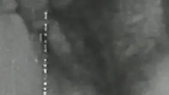 Black and white vintage video of lady sucking her lover